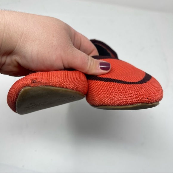Birdies The Blackbird Orange Knit Pointed Flats Size 6 - Picture 2 of 7
